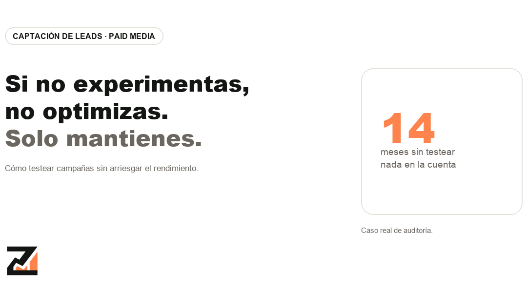 Experimentación en Paid Media: cómo testear campañas sin arriesgar el rendimiento