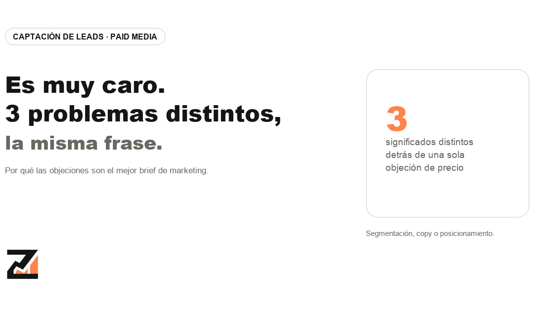 Objeciones comerciales en leadgen: por qué son el mejor brief de marketing que no estás usando